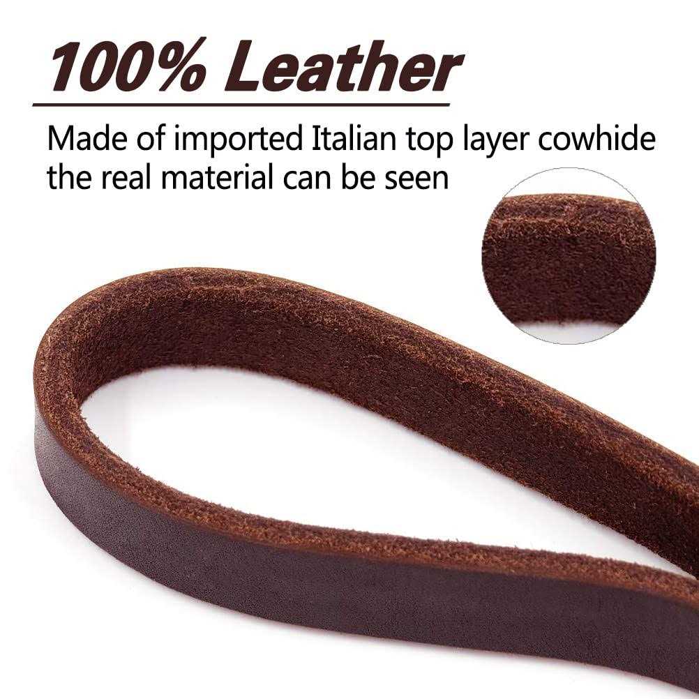 6ft Braided Genuine Leather Dog Leash H575698