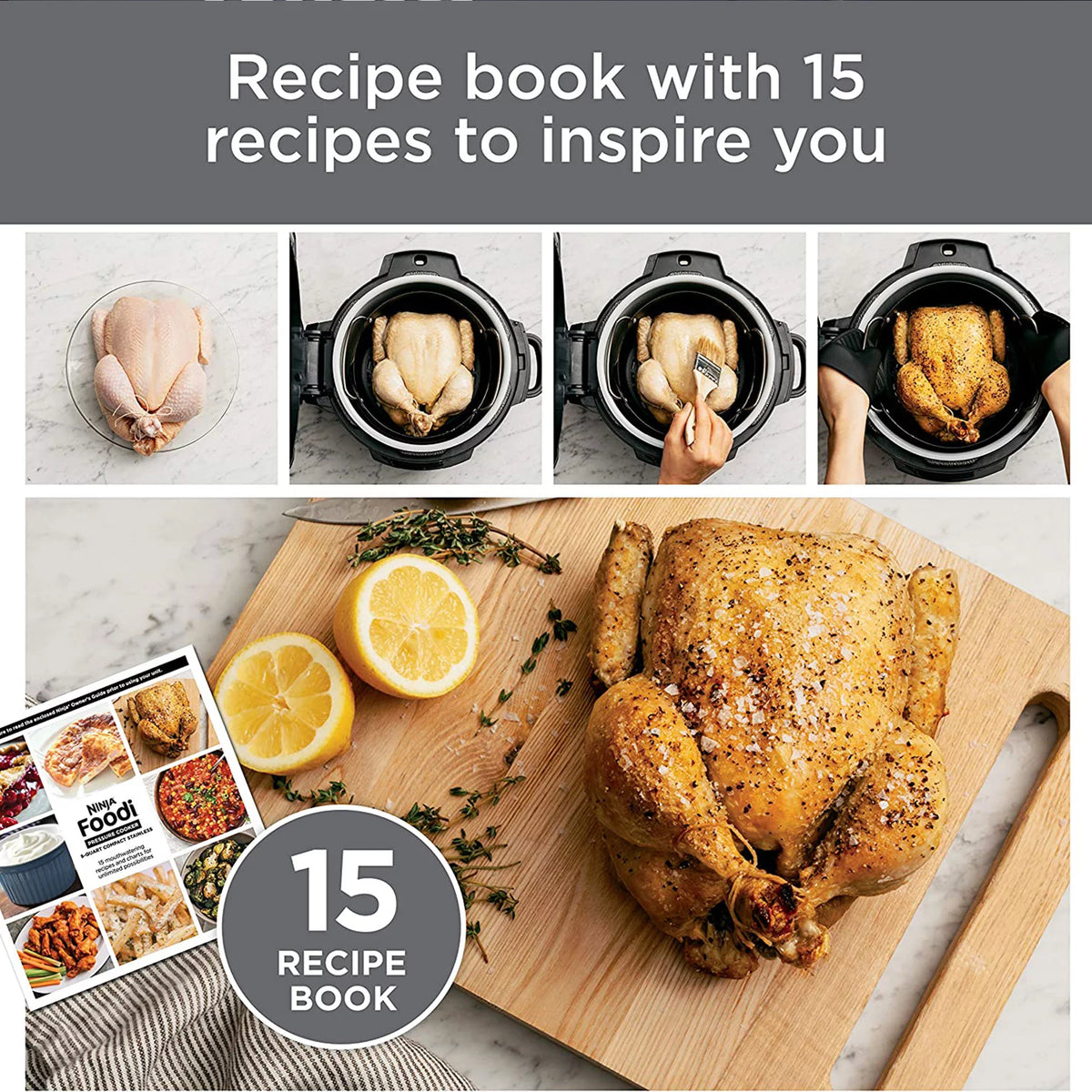 Silver 9 in 1 Pressure Cooker and Air Fryer F235