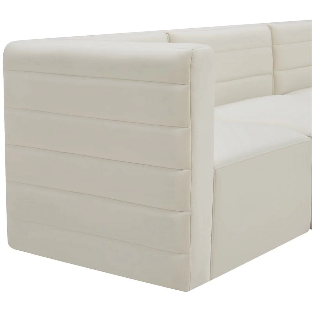 Cream Velvet Modular Sofa O499449