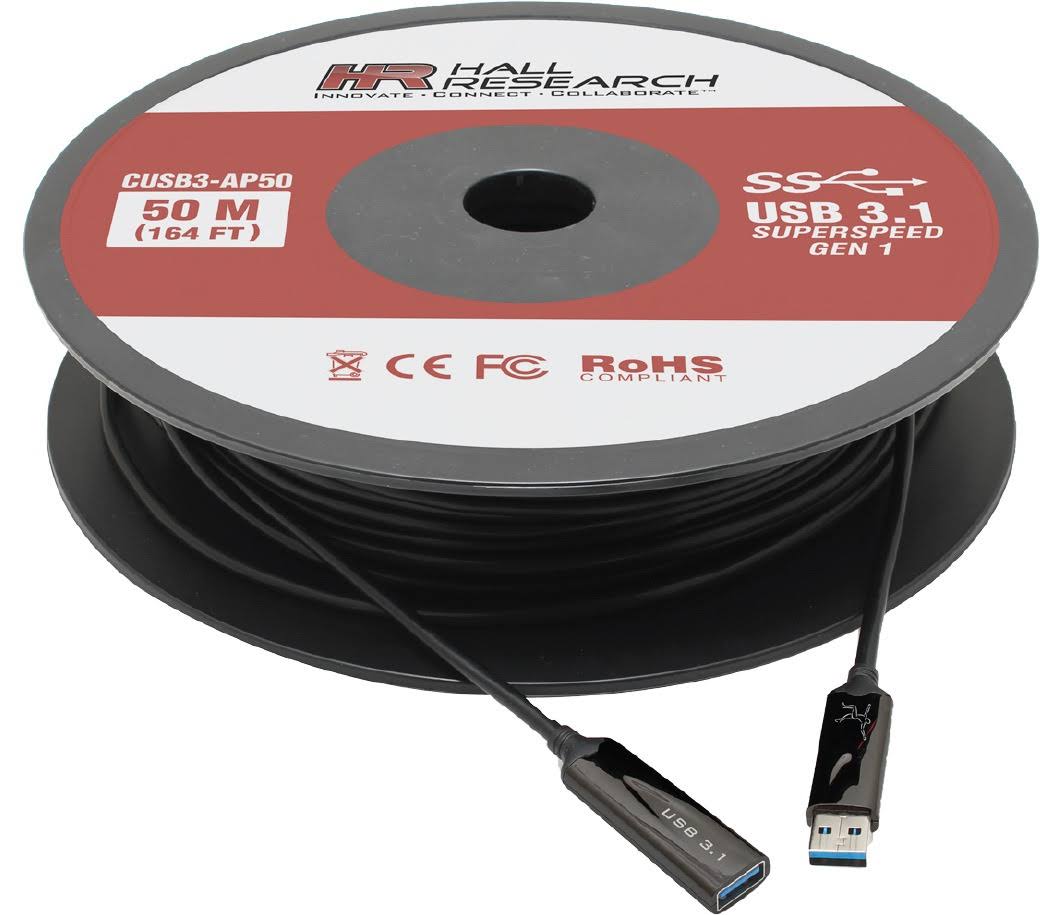 50m USB 3.0 Active Optical Plenum Cable S966