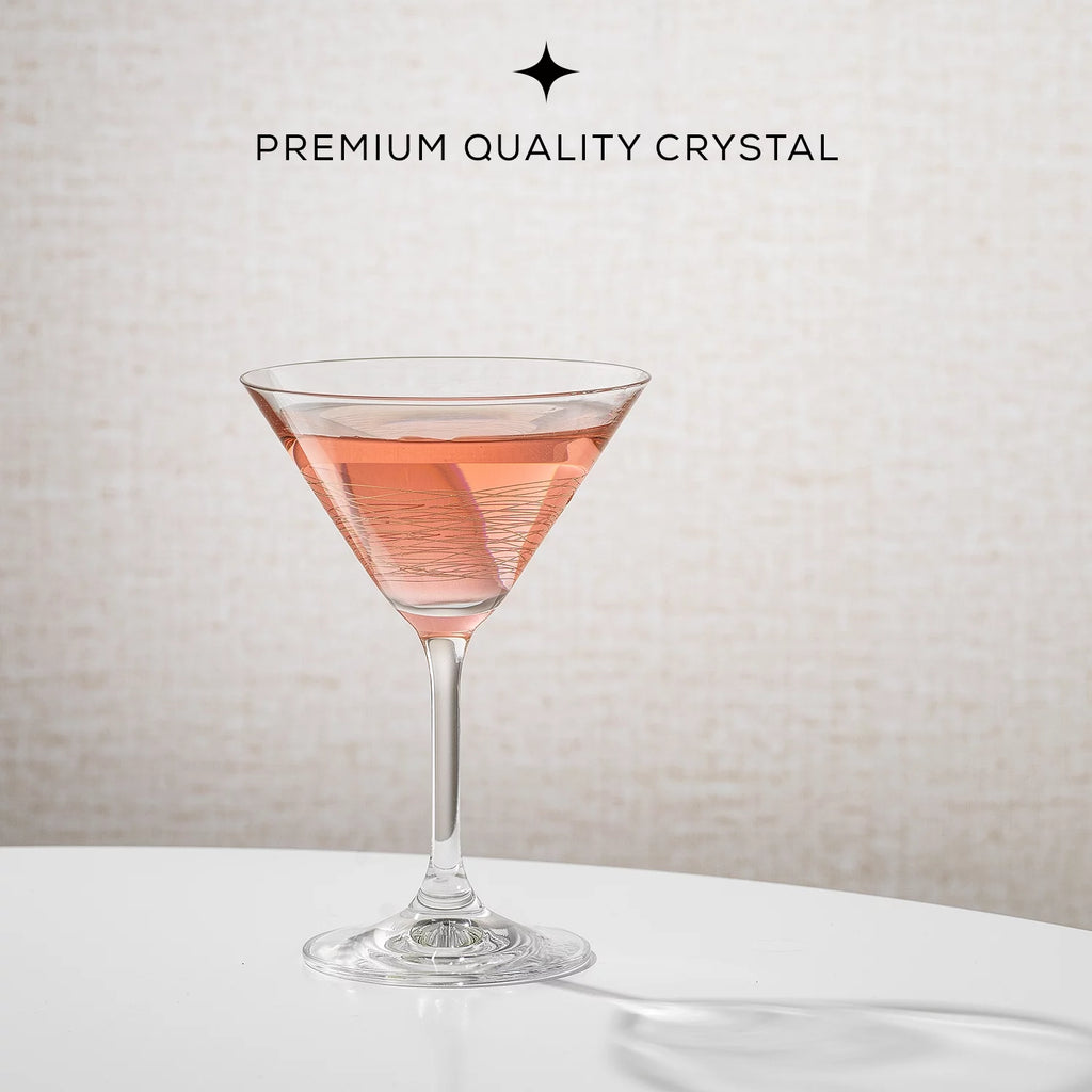 Crystal Stemmed Martini Glasses Set of 2 H356650