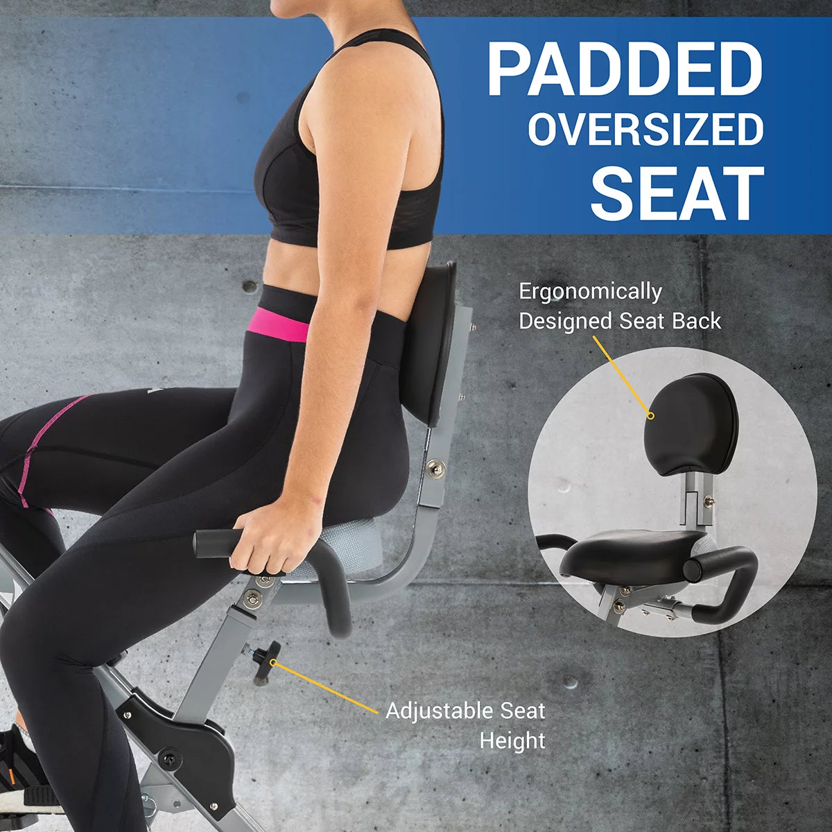 Compact Stationary Upright Folding Bike with Magnetic Resistance F841