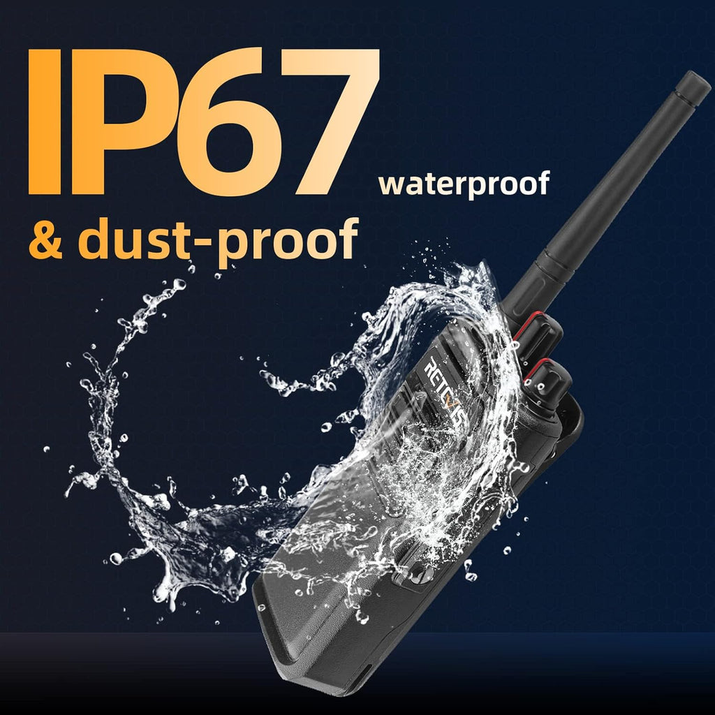 Waterproof GMRS Two Way Radios Rechargeable 1800mAh 2 Pack J907