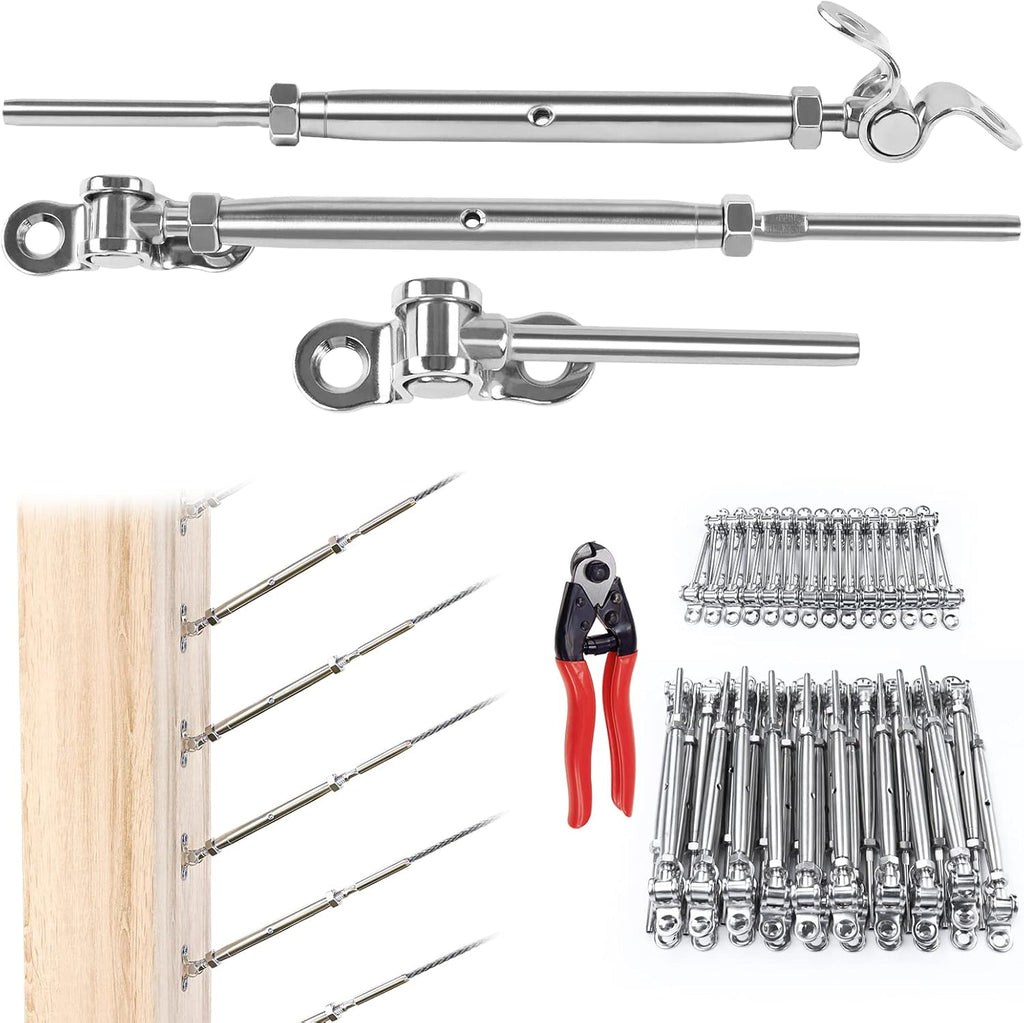 32Set Cable Railing Kit 1/8 T316 Stainless Steel X6193
