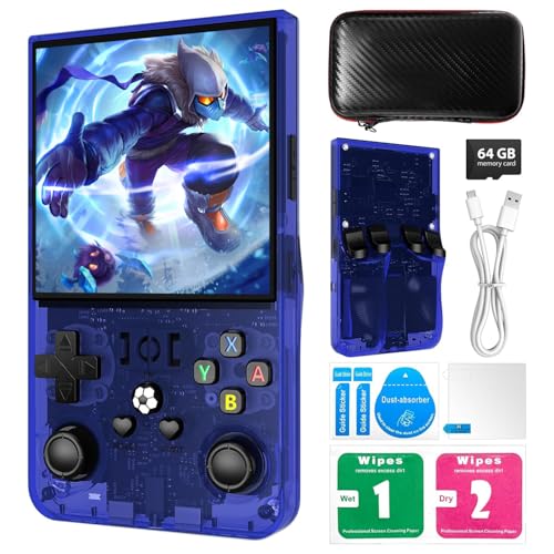 Retro Handheld Game Console with 64G Built-in 18000+ Classic Games, 4.0" IPS Screen (Black) R77045