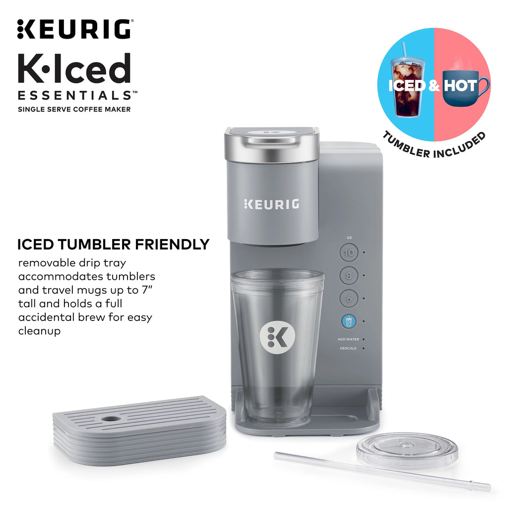 Gray Iced and Hot Single-Serve K-Cup Pod Coffee Maker G48657