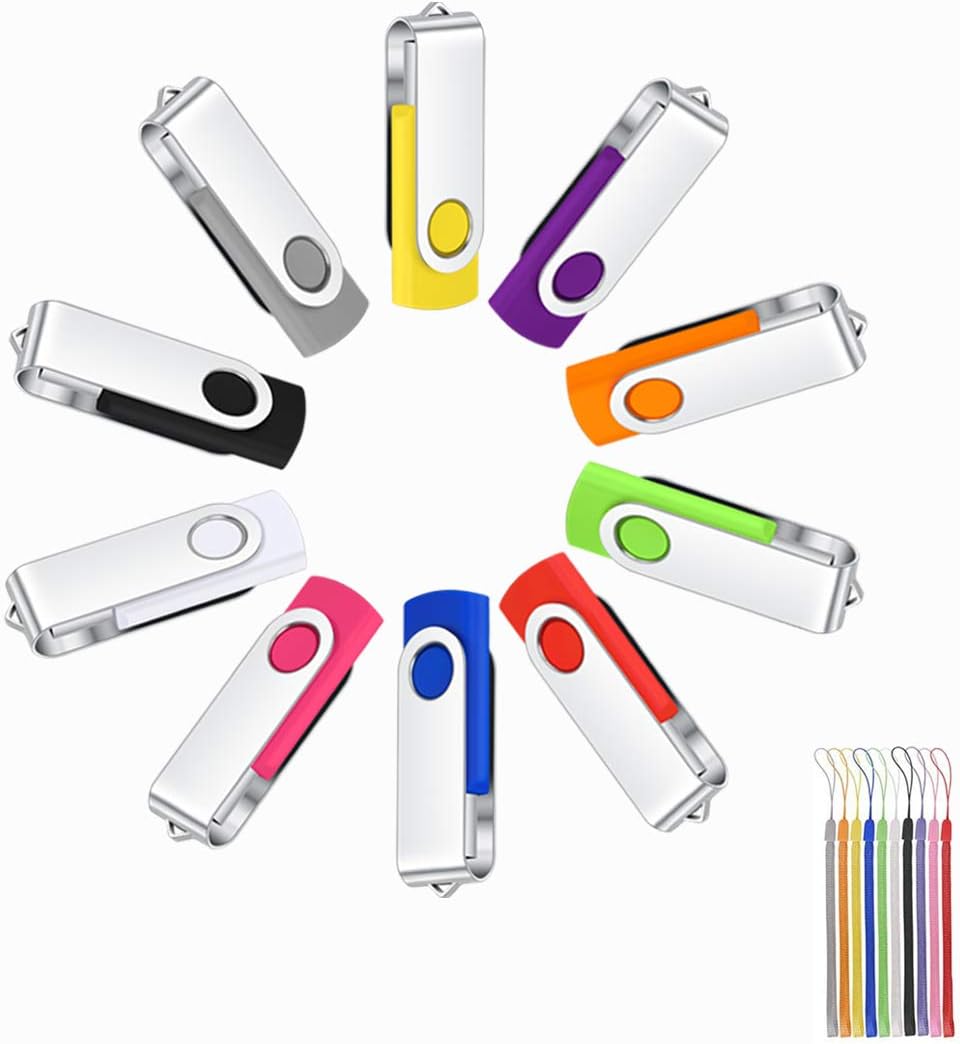 4G Flash Drive 50 Pack USB Thumb Drive with LED Indicator and Lanyards S133