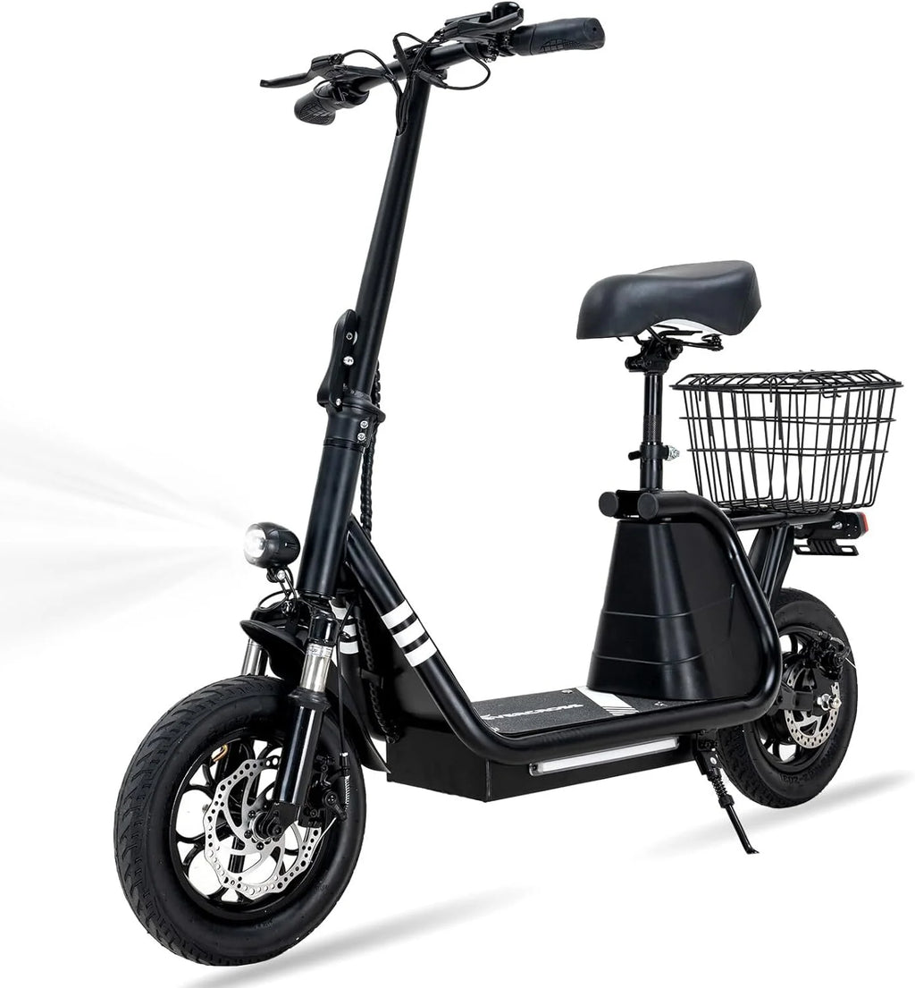 400W Motor 12" Pneumatic Tire Foldable Electric Scooter with Seat I349