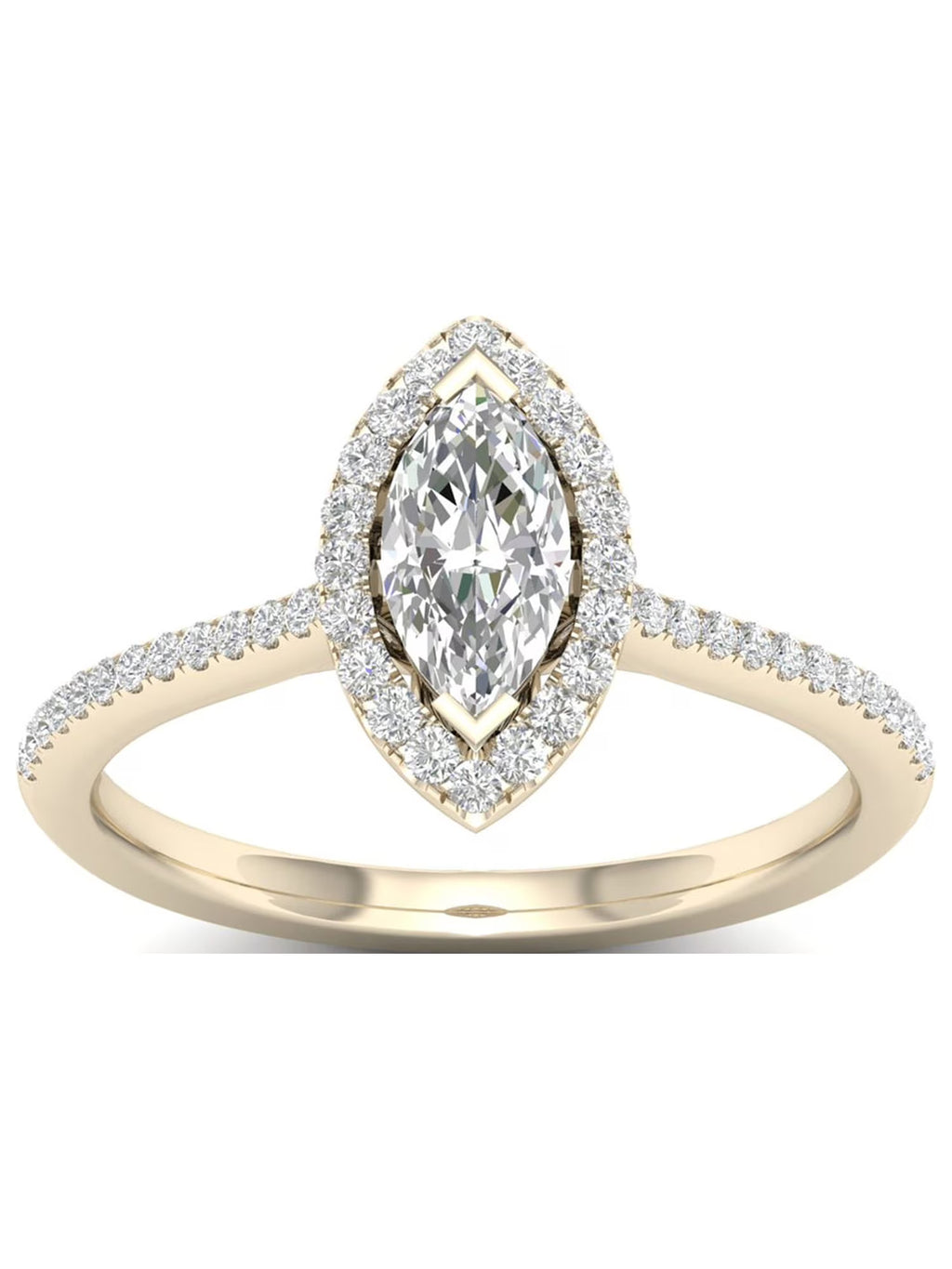 10k Yellow Gold Halo Ring Z39841
