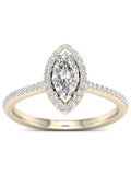 10k Yellow Gold Halo Ring Z39841