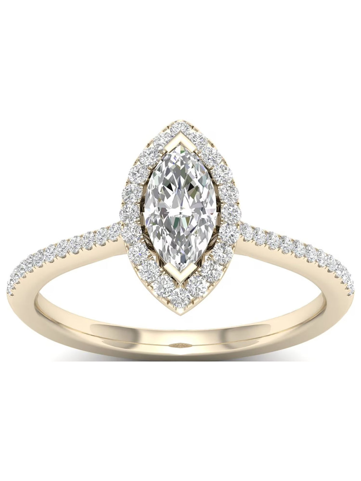 10k Yellow Gold Halo Ring Z39841