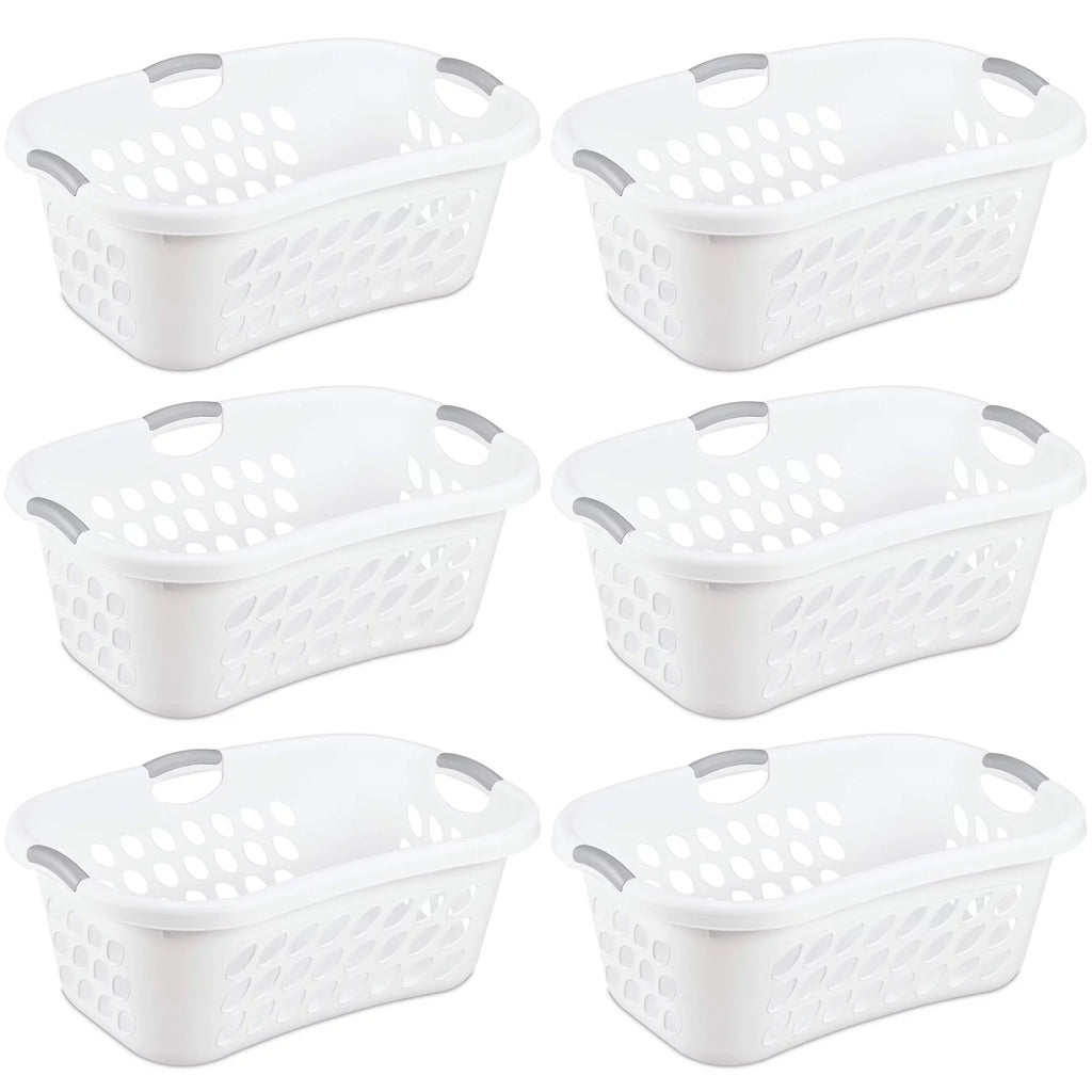 1.25 Bushel Plastic Laundry Basket Bin 6 Pack P71812