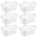 1.25 Bushel Plastic Laundry Basket Bin 6 Pack P71812