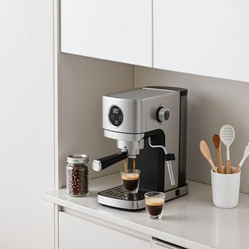 20 Bar Stainless Steel Espresso Machine with Steam Milk Frother O4443