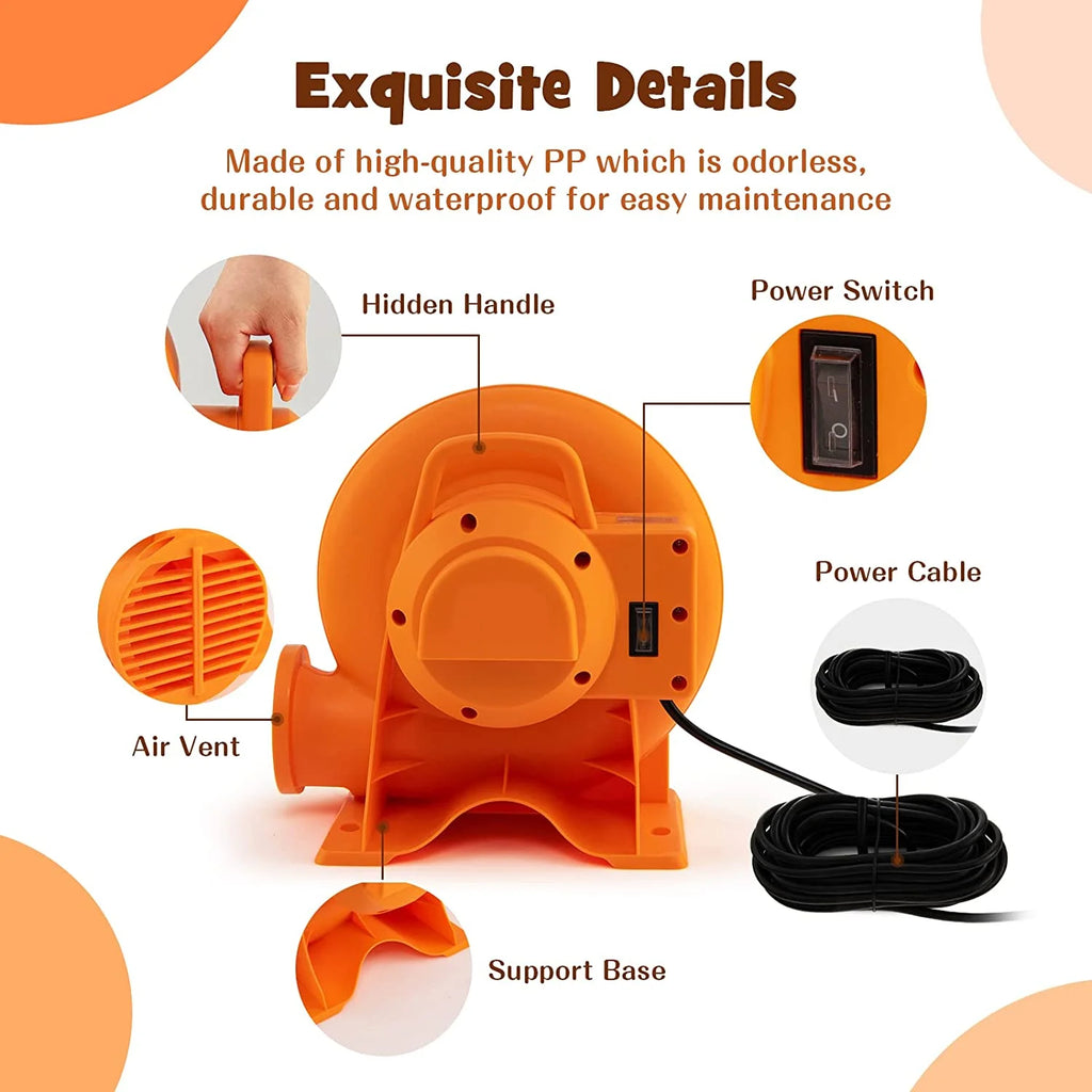 380W 0.5HP Air Blower with 25 FT SJTW Wire, IPX4, GFCI Plug W961