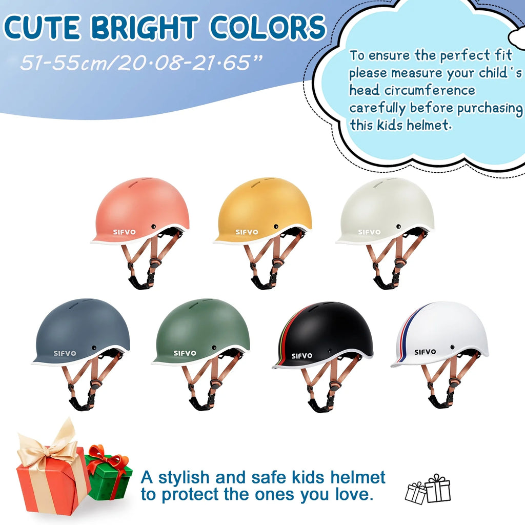 Kids Bike Helmet Skateboard Helmet Scooter Helmet Adjustable Durable（51-57cm） A279532