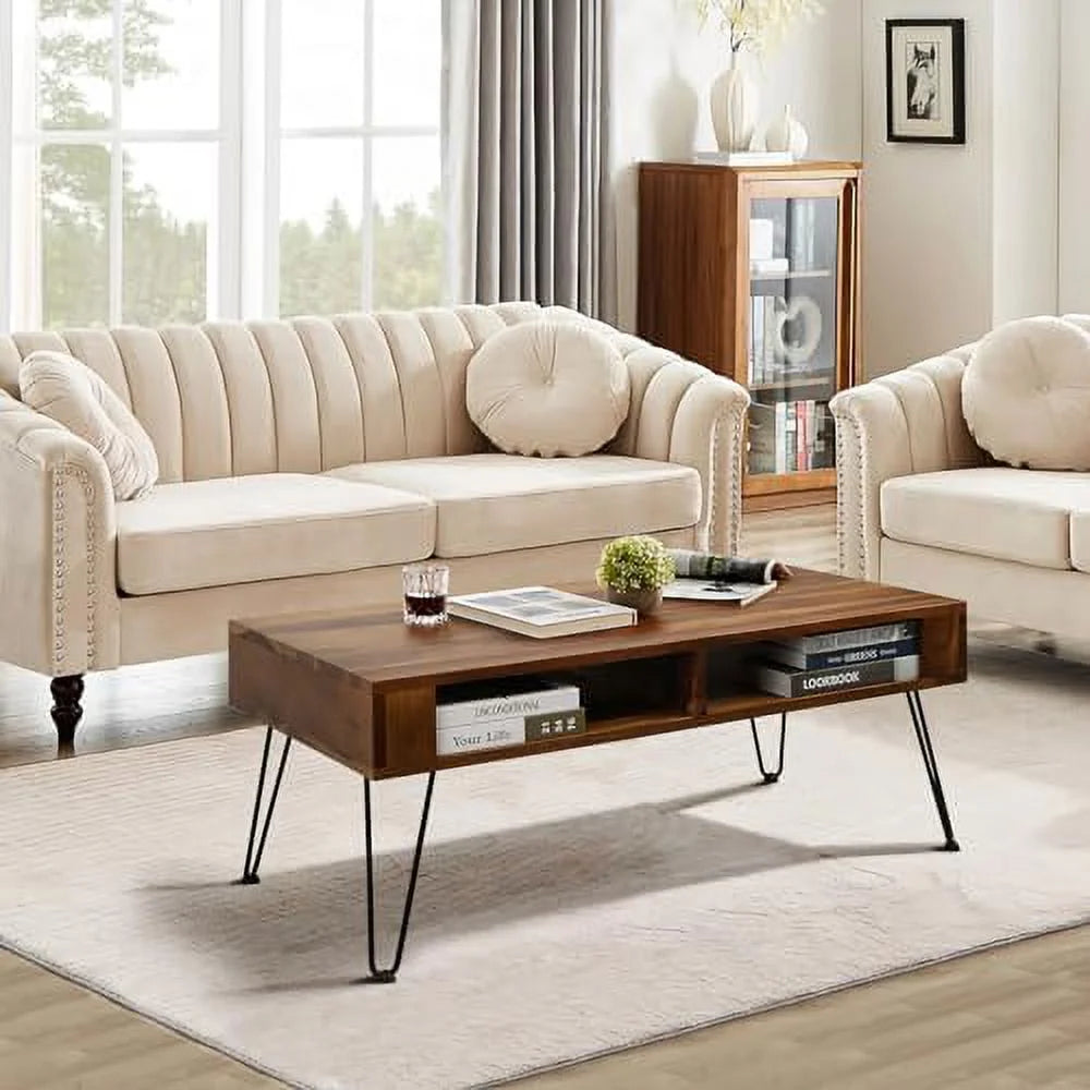 39.4 Inches Coffee Table with 4 Hairpin Legs H373433