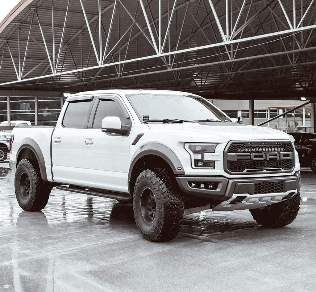 4 pcs Dark Smoke Rain Guards for Ford F150 SuperCrew L522
