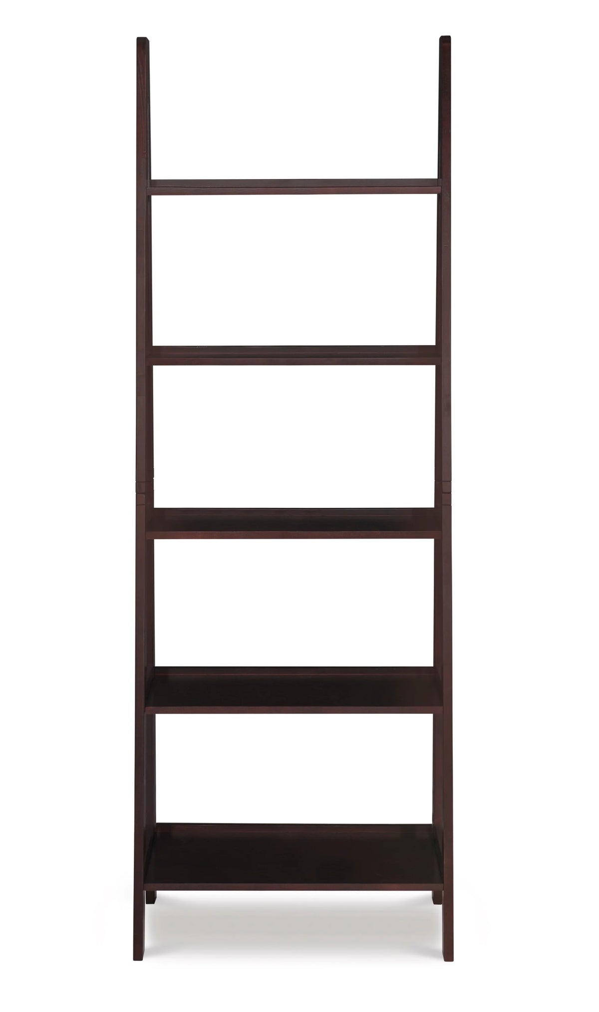 5-Shelf Ladder Bookcase, 72" Height, Espresso Finish Z102
