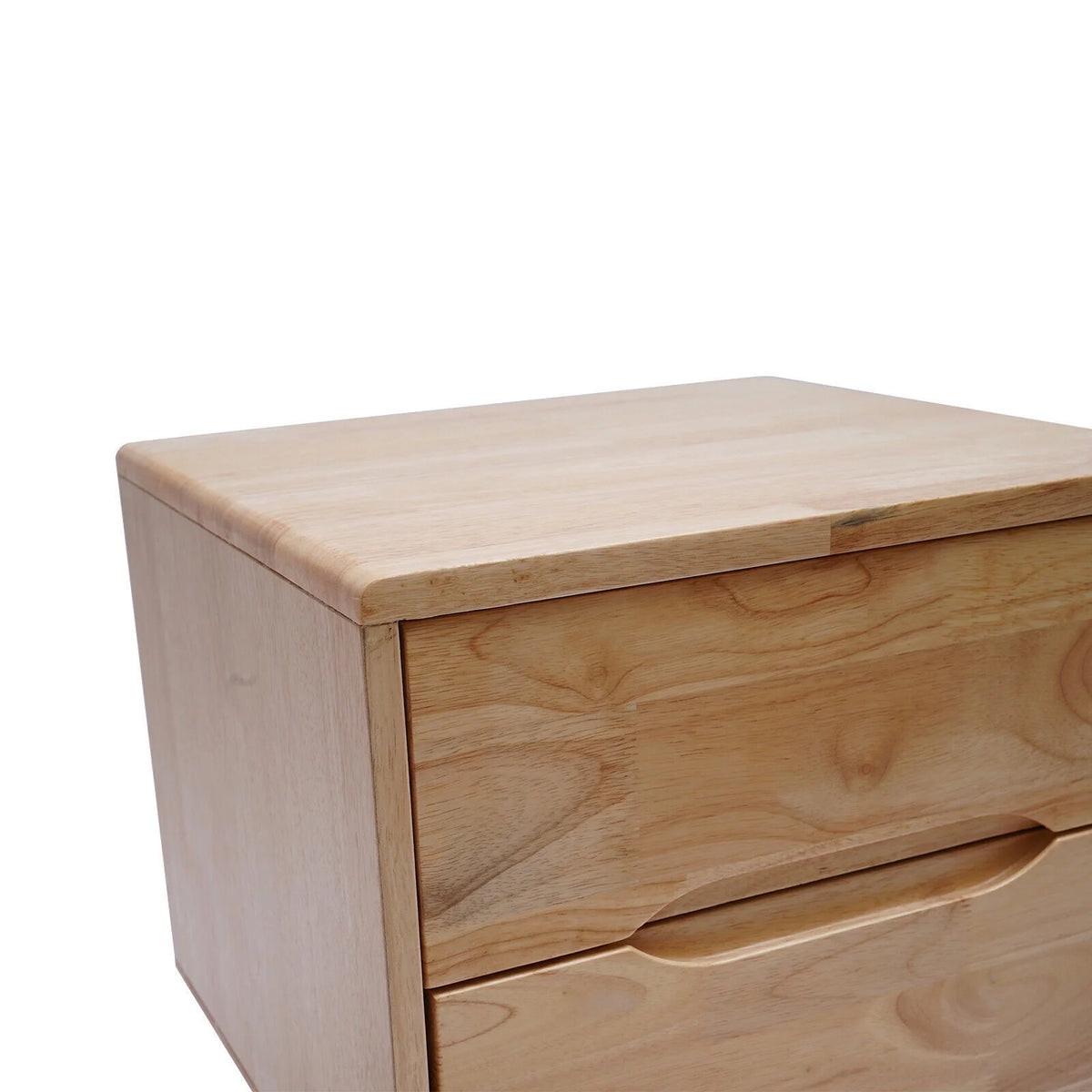 Mid Century Wood Nightstand with 2 Drawers R1275