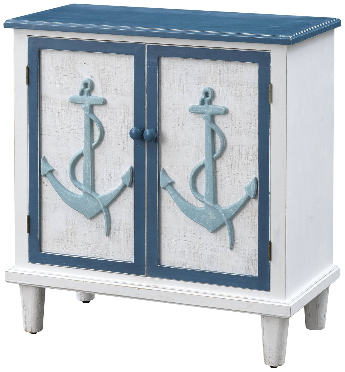 Blue White Two Door Cabinet F867206