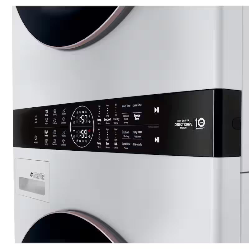 4.5 Cu.Ft. Front Load Washer & 7.4 Cu.Ft. Gas Dryer in White E895439