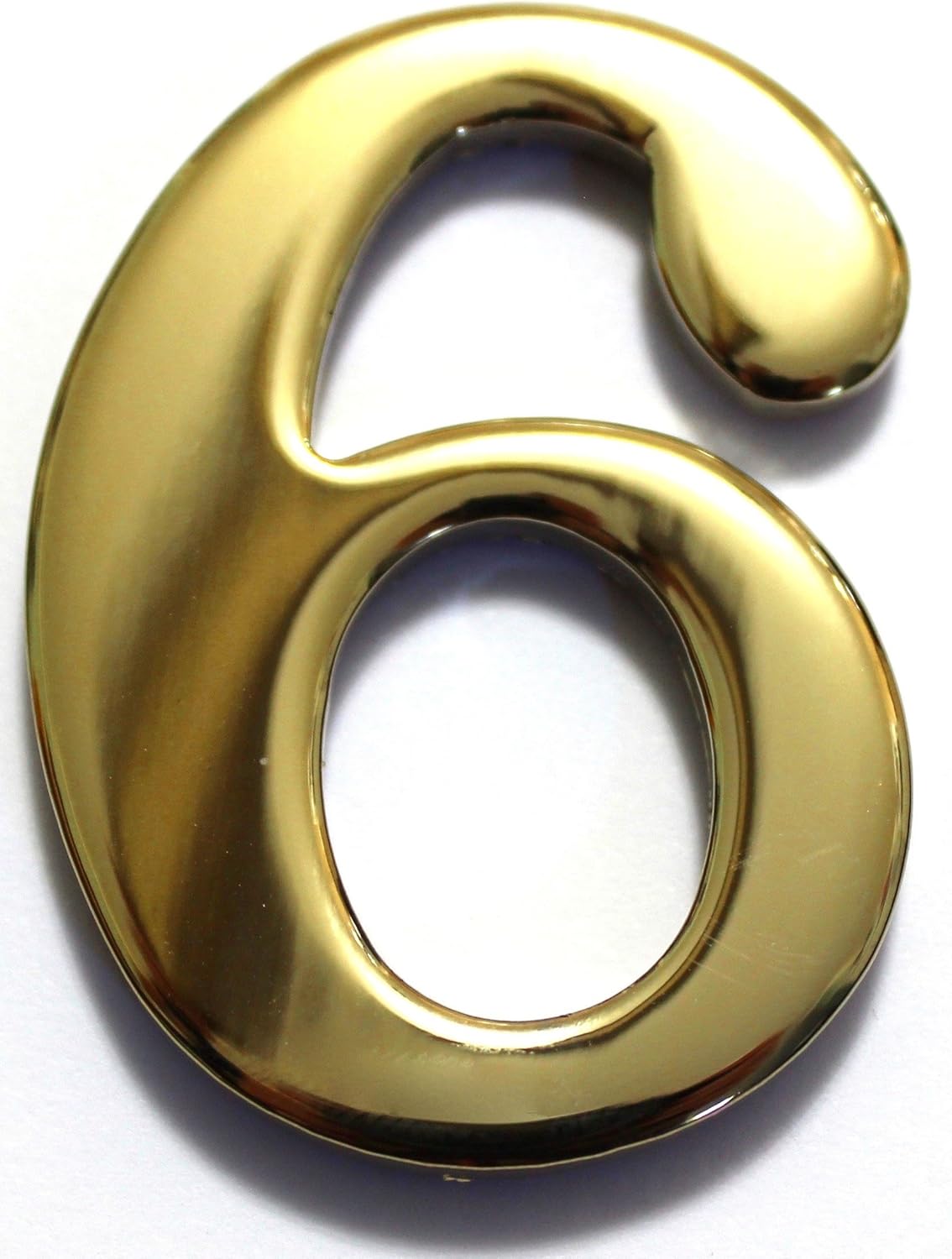 Brass Mailbox Numbers Two Inch Solid Brass Number 6 H778635
