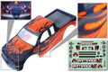Orange with Black Flames 1/5 Truck Body X919