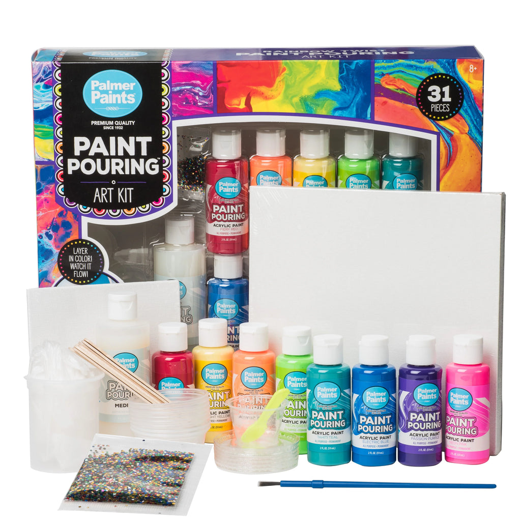 Rainbow Twist Acrylic Paint Pouring Art Activity Kit K20313