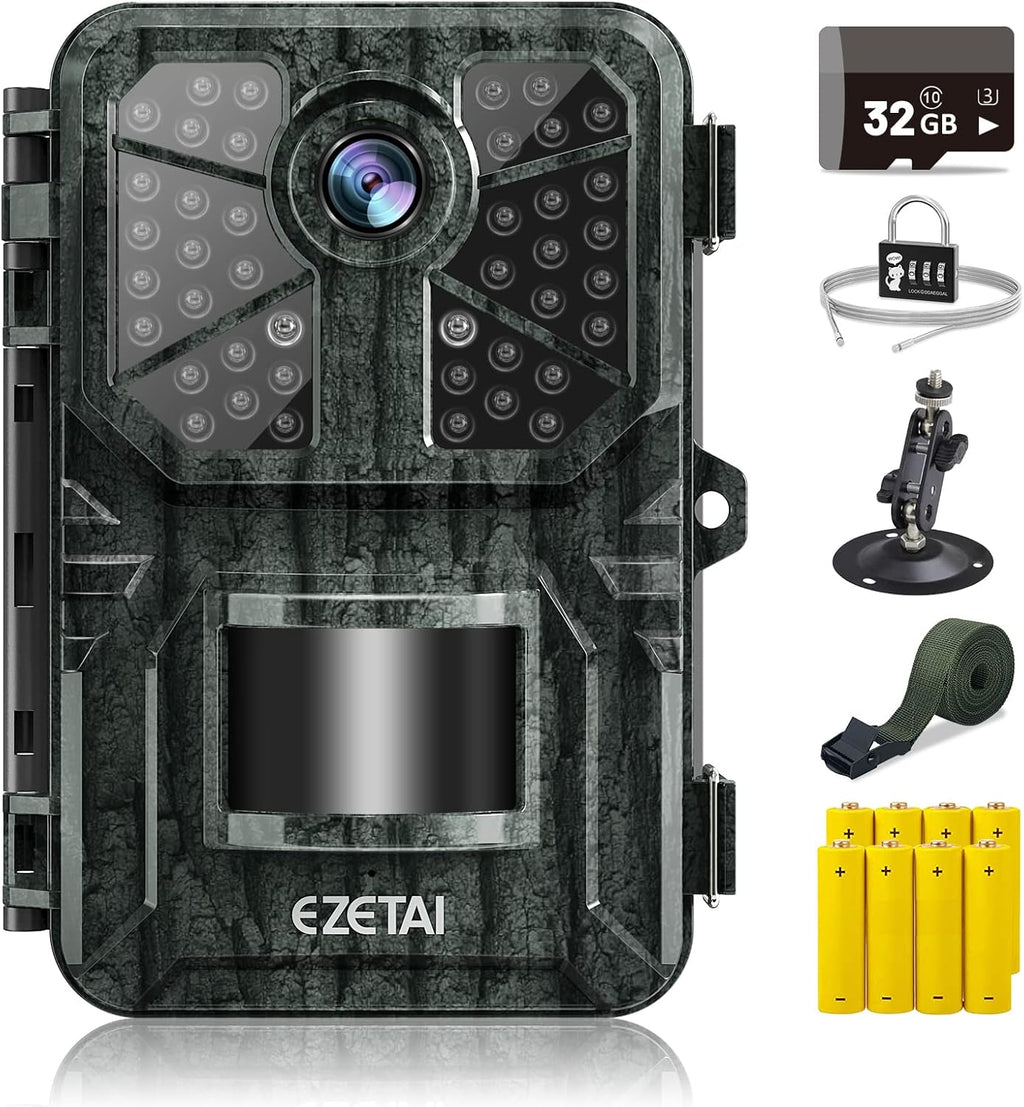 20MP Wireless Trail Camera with 940nm No Glow Night Vision Motion Activated IP66 Waterproof Hunting Camera Q291