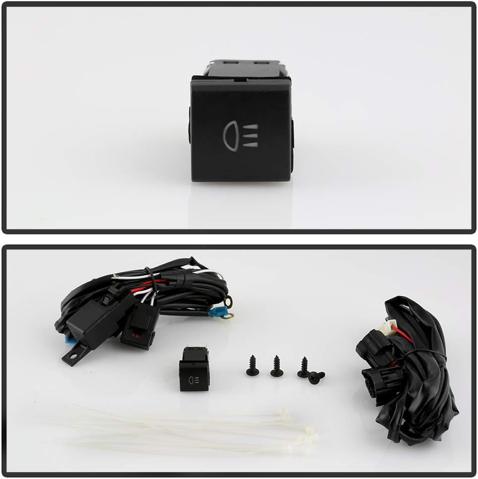 LED Bumper Fog Lights Lamps with Switch Assembly Driver & Passenger Side V2092