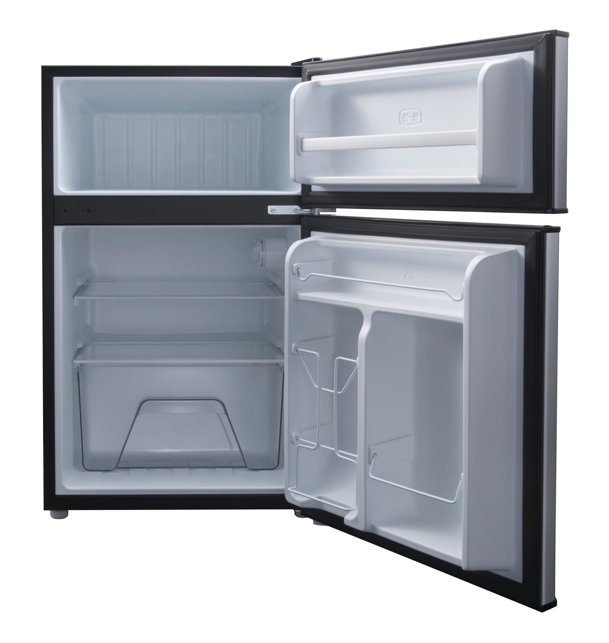 3.1 Cu ft Two Door Mini Fridge with Freezer G838
