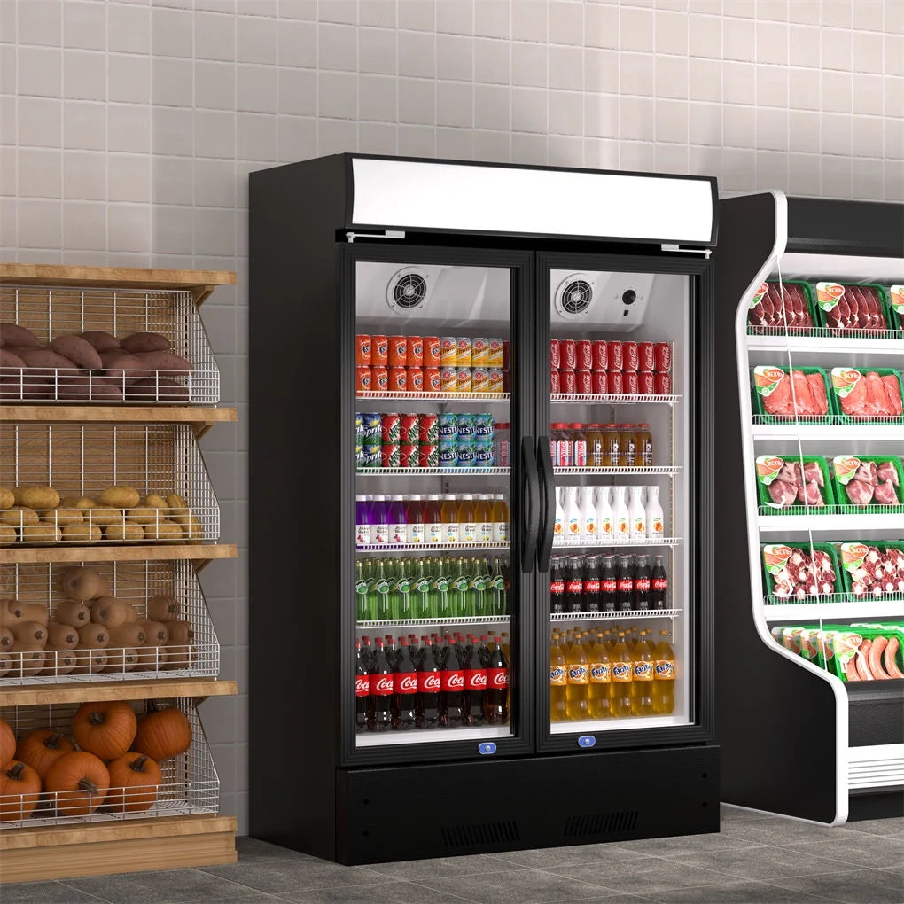 38" Glass Door Upright Beverage Refrigerator P303