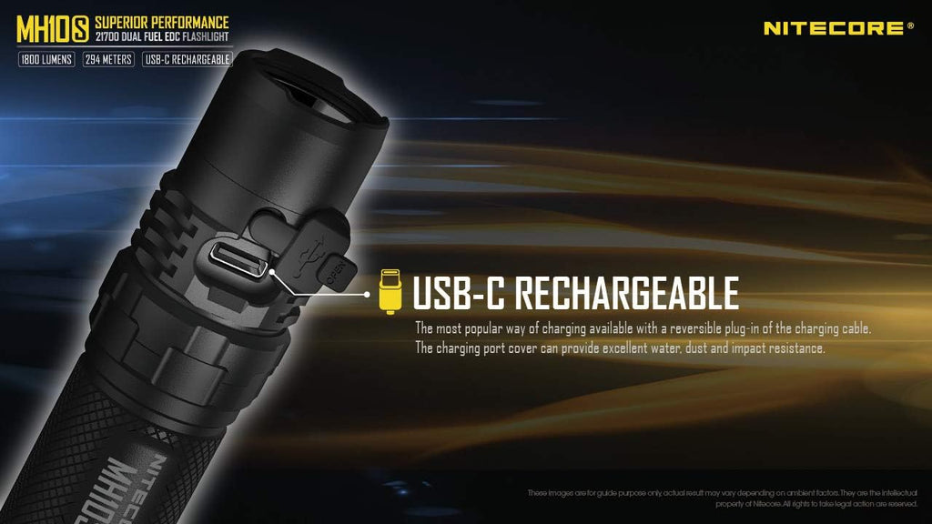 1800 Lumen USB-C Rechargeable EDC Flashlight with Battery G108