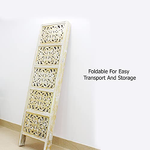 4 Panel Wooden Room Divider Screen D504