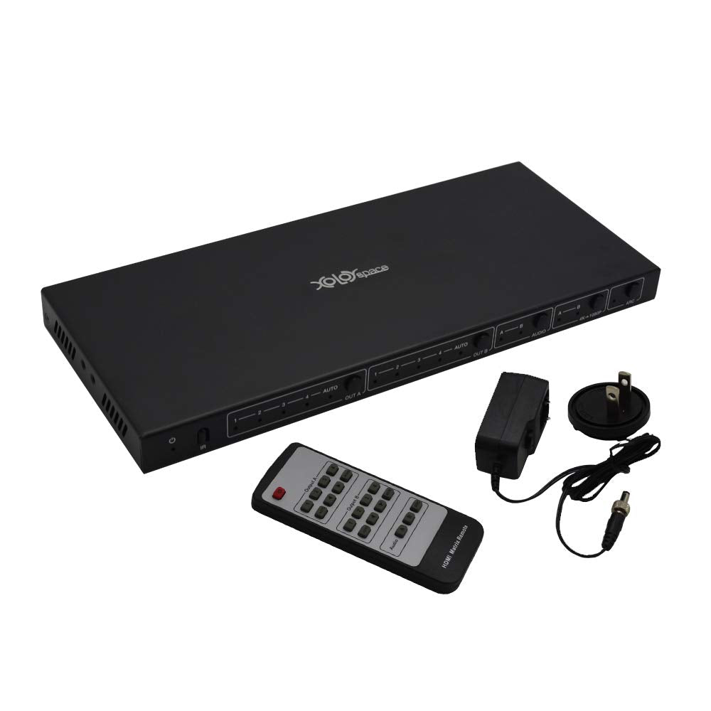 4X2 4K 60HZ HDMI Matrix Switcher with Audio Extractor H934