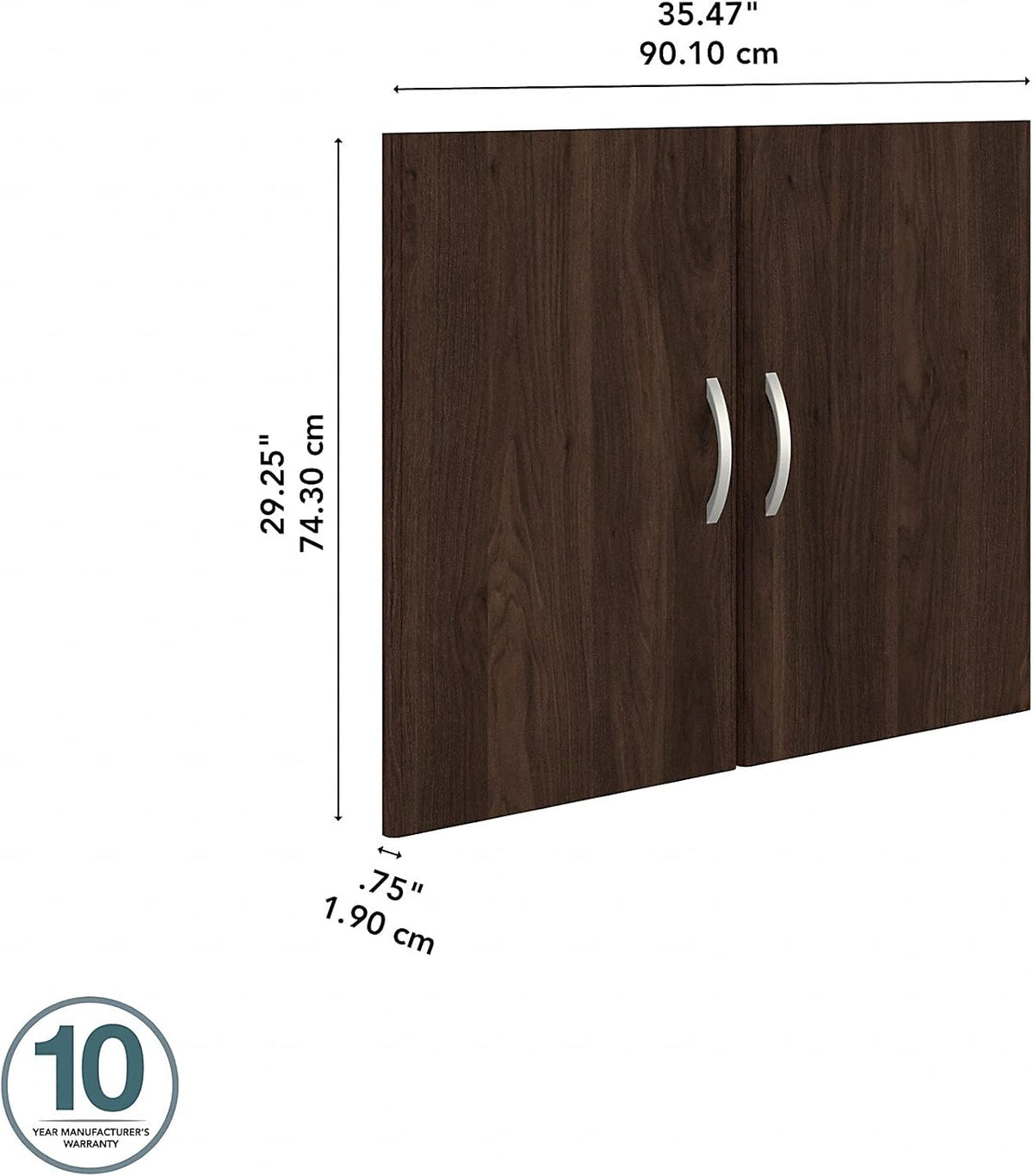 Black Walnut Bookcase Door Kit Pack of 2 C220