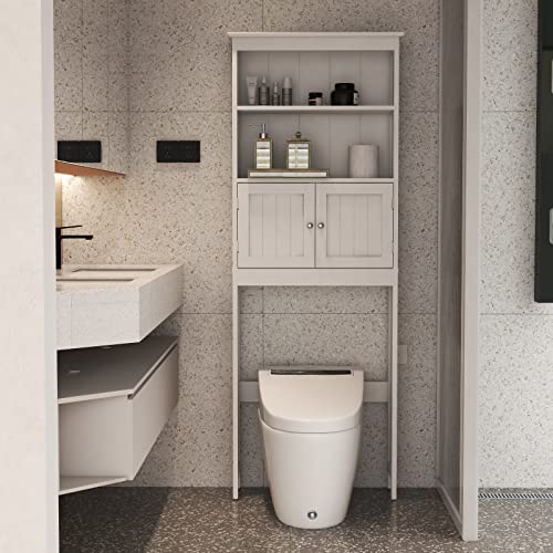 White 2 Door Wooden Floor Storage Cabinet with 1 Drawer E223