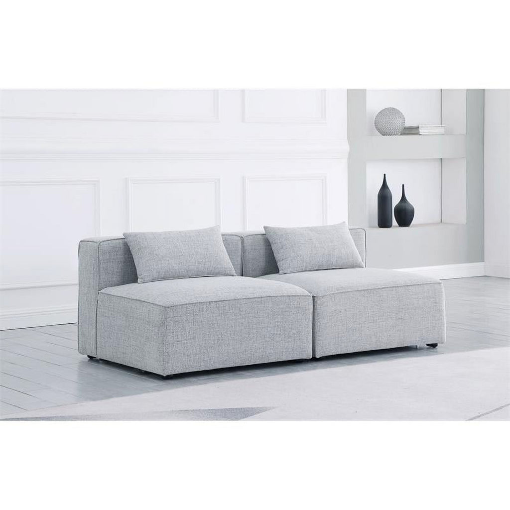 Grey Linen Modular Sofa J571274