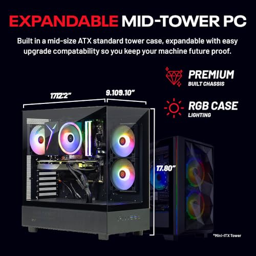 Desktop PC, Ryzen 7 9700X 3.8 GHz, RTX 5060, 1TB NVMe SSD, 32GB DDR5 RAM 6000 RGB, 850W Gold PSU, 360mm AIO, Win 11 Z4544