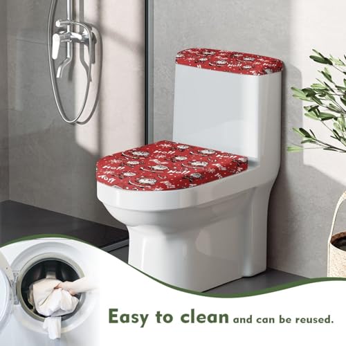 Santa Claus Toilet Lid Tank Cover 2 Pack Set N7741