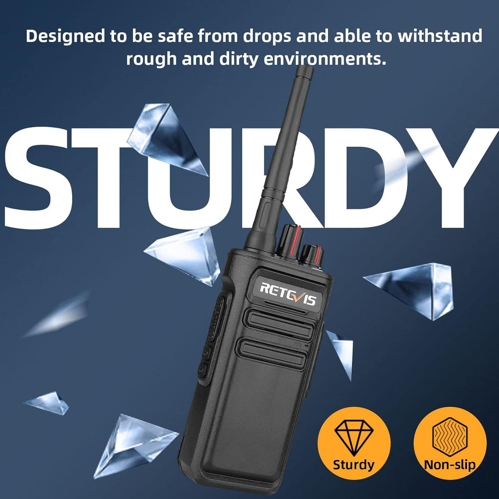 Waterproof GMRS Two Way Radios Rechargeable 1800mAh 2 Pack J907