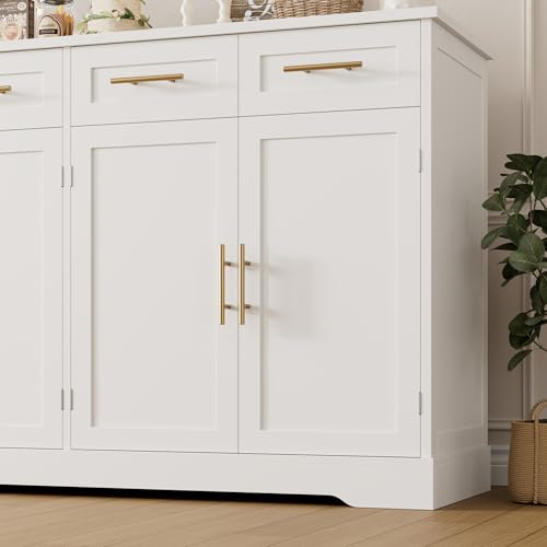 60" Ash Gray Buffet Sideboard with 4 Drawer Z590