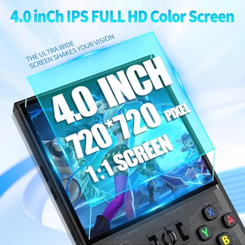 Retro Handheld Game Console with 64G Built-in 18000+ Classic Games, 4.0" IPS Screen (Black) R77045