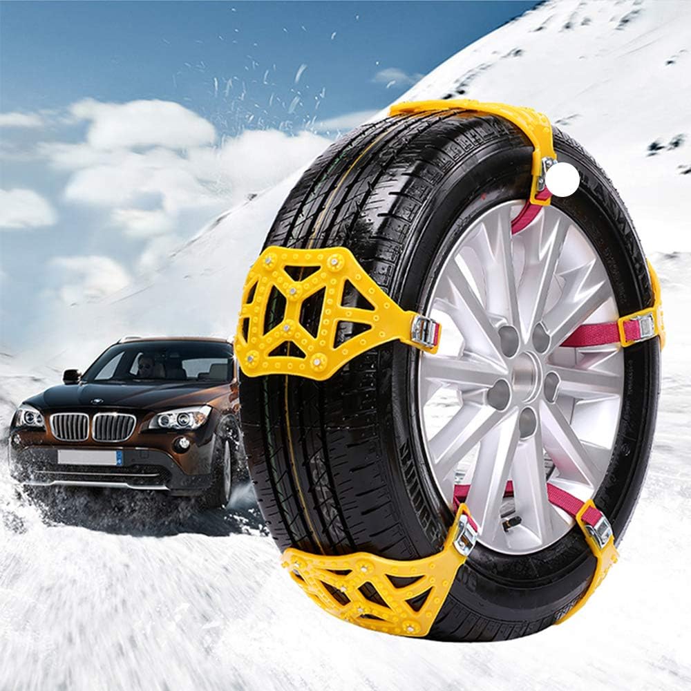 8Pcs Anti-Skid Snow Chains for Tyres, Universal 165-285mm I53855