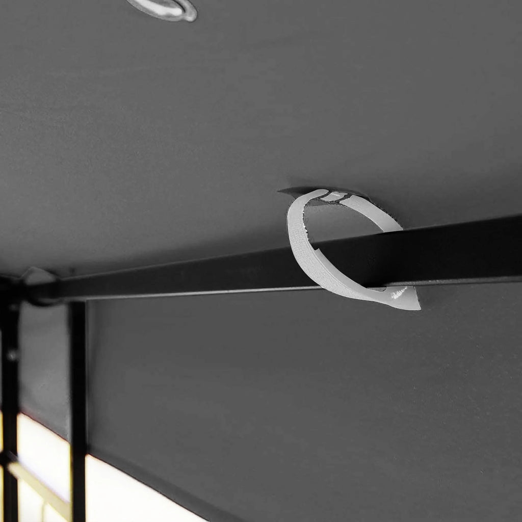 10x10 Ft Double Tiered Gazebo Replacement Canopy X858