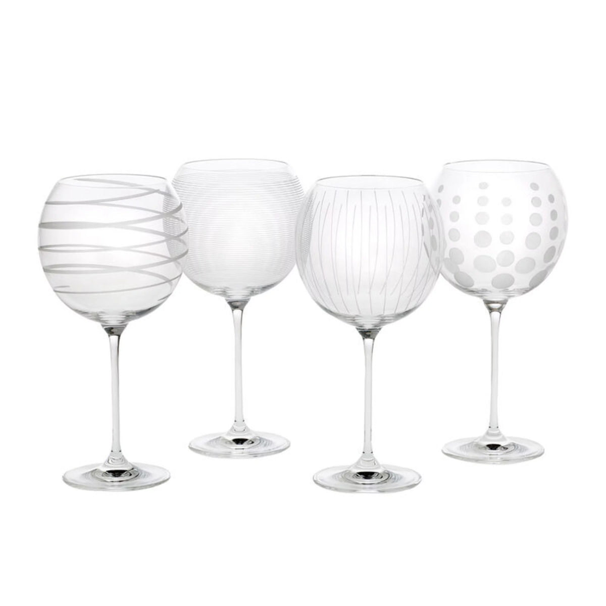 24.5 Ounce Balloon Goblet Glasses Service for 4 U2636