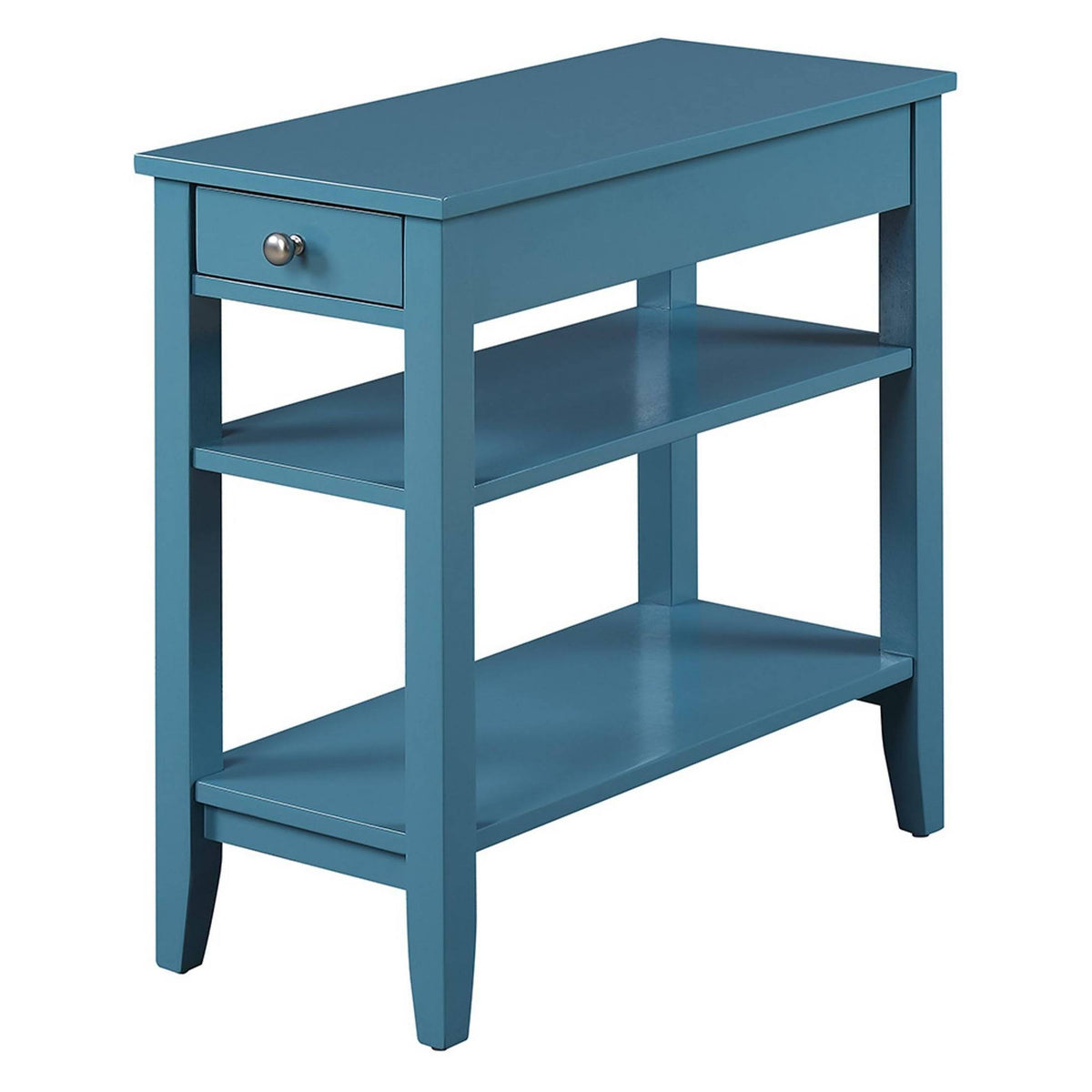 3 Tier End Table with Drawer Blue B840517