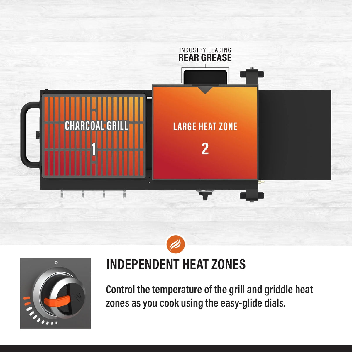 17 Griddle and Charcoal Grill Combo Q184