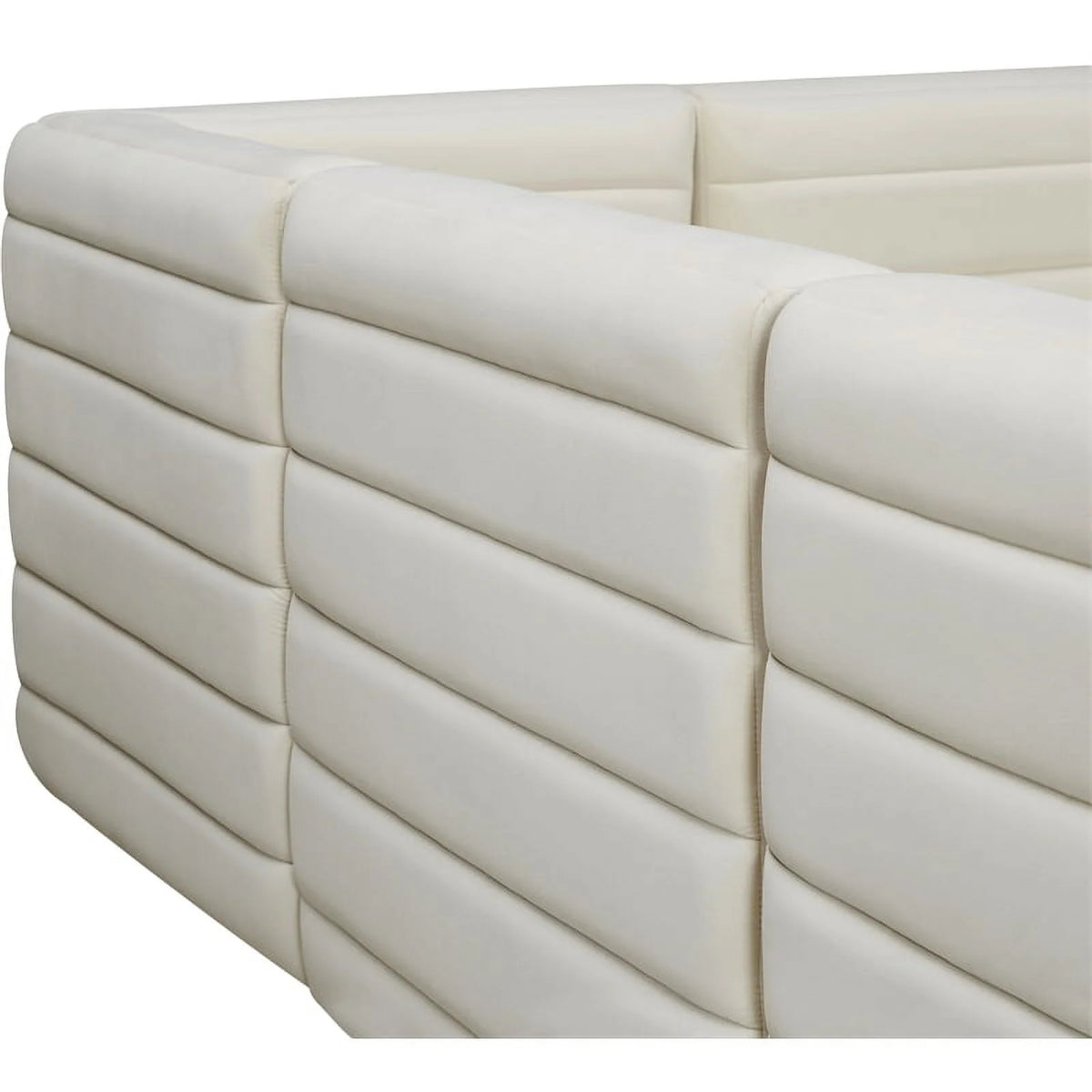 Cream Velvet Modular Sofa O499449